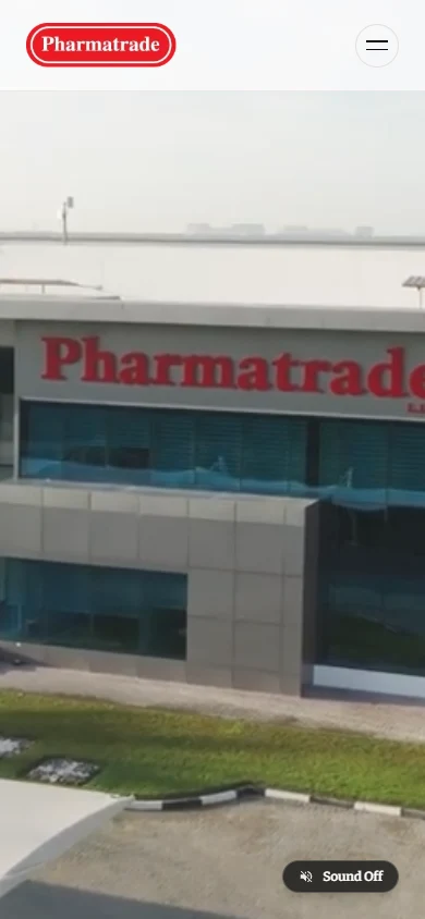 Pharmatrade website mobile screenshot