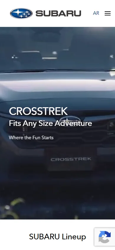 Subaru Oman website mobile screenshot